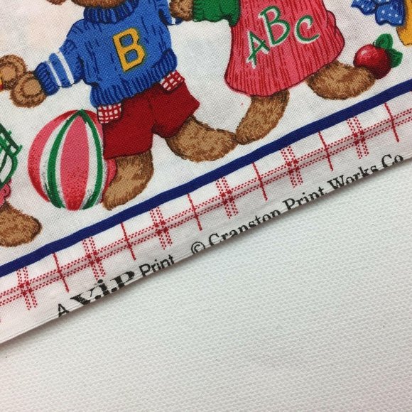 Cranston VIP Teddy Bear 14" Pillow Fabric Panel Re - Picture 9 of 10